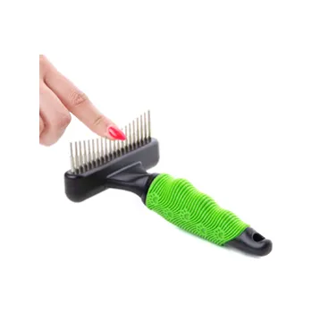 Kartáč pro zvířata JK Animals Hrábky FLEX – 20 rotačních a odpružených hrotů 16x11 cm