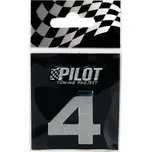 Lampa Italy, 3D logo, číslo 4 samolepící chromované číslo