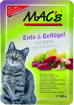 Krmivo pro kočku Mac's Cat kapsička kachna/drůbež/jablko 100 g