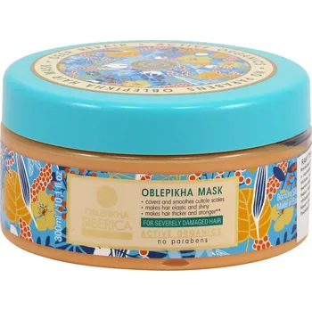 Vlasová regenerace Natura Siberica Rakytníková maska pro silně poškozené vlasy 300 ml