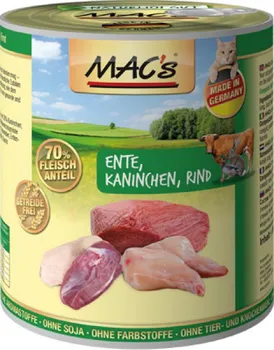 Krmivo pro kočku Mac's Cat konzerva kachna/králík/hovězí