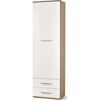 Šatní skříň MAMBA regál Limas REG-1, dub sonoma/bílá