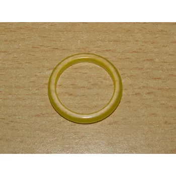 Drahý kámen Ulexit synt. - Prstýnek - úzký 3 mm - žlutý - průměr 20 mm - kp20