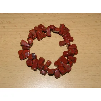 Drahý kámen Jaspis červený - Náramek - "Havaj" - knj2