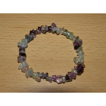 Drahý kámen Fluorit - Náramek - tromlované kameny - knt33
