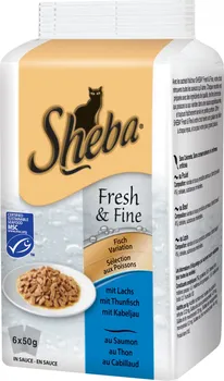 Krmivo pro kočku Sheba Fresh & Fine kapsa Rybí výběr 6 x 50 g