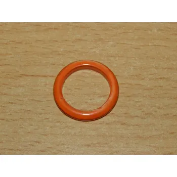 Drahý kámen Ulexit synt. - Prstýnek - úzký 3 mm - oranžový - průměr 16 mm - kp18