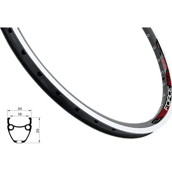 Ráfek na kolo Force Solid 622 x 19, 32 děr, černý