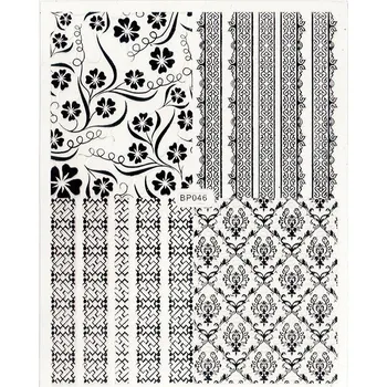 Samolepky na nehty XL stříbrné - BP-46