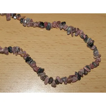 Drahý kámen Rodonit - Náhrdelník - tromlované kameny - 90 cm - kntrd8