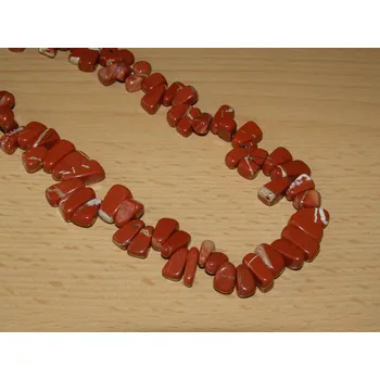 Drahý kámen Jaspis červený - Náhrdelník - "Havaj" - kn35