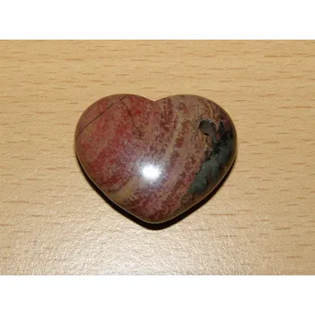 Drahý kámen Jaspis brekcie - Přívěsek - srdíčko napříč vrtané - kps21