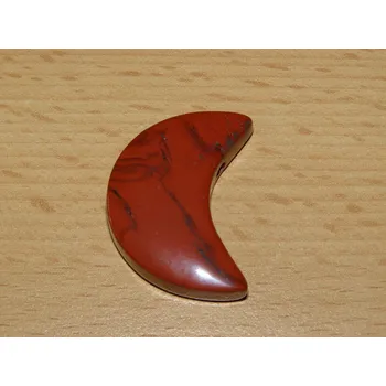 Drahý kámen Jaspis červený - Přívěsek - měsíc - kpm7