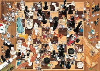 Puzzle Heye Černá nebo bílá Šachy 1000 dílků