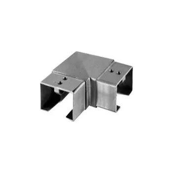 Nerezové zábradlí - Koleno 90° madla -držák skla 40x40mm