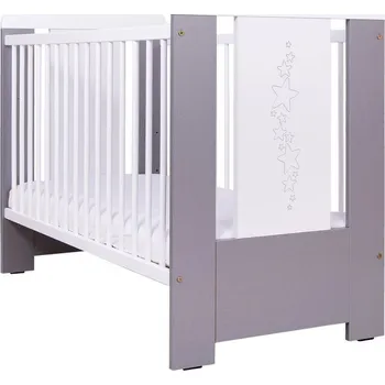 Dětská postýlka Drewex Hvězdičky dětská postýlka šedá