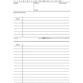 Tiskopis Evidenční štítek