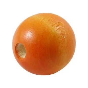 Korálek Dřevěný korálek 25mm oranžový