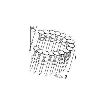 Sponkovačka KM REICH Hřebíky lepenkové hladké DPN ve svitku 16° 3,0 x 22mm, 7200ks, KMR 10501879
