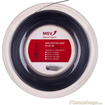 Struna na výplet tenisové rakety Tenisový výplet MSV Focus Hex Plus 38, black - 1.30 mm MSV - doprava zdarma