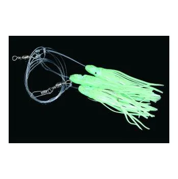 Umělá nástraha Ice Fish návazec moře chobotnice FLUO