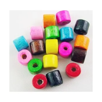 Dětské navlékací korálky Dřevěné korálky mix barev 5x4mm 20g