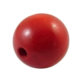 Korálek Dřevěný korálek 25mm červený