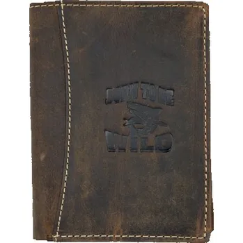 Módní doplněk Kožená pánská peněženka Always Wild hnědá se žralokem | KabelkyproVas.cz