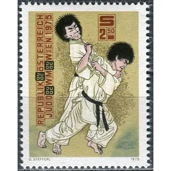 Poštovní známka (1975) MiNr. 1493 ** - Rakousko - Mistrovství světa v judu, Vídeň