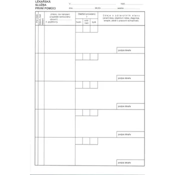 Tiskopis Lékařská služba první pomoci cena za: 1 blok