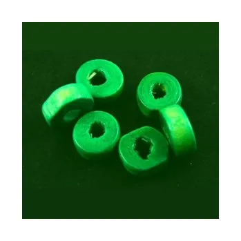 Dětské navlékací korálky Dřevěné korálky zelené 8x3mm 20g