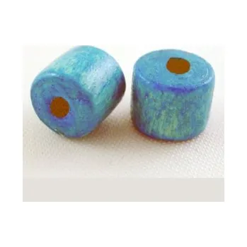 Dětské navlékací korálky Dřevěné korálky tyrkysové 5x4mm 20g