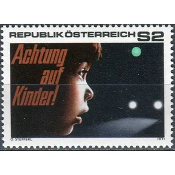 Poštovní známka (1971) MiNr. 1354 ** - Rakousko - bezpečnost silničního provozu