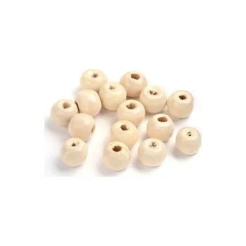 Dětské navlékací korálky Dřevěné korálky béžové 8mm 20g