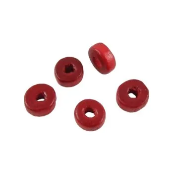 Dětské navlékací korálky Dřevěné korálky červené 8x3mm 20g