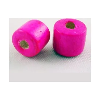 Dětské navlékací korálky Dřevěné korálky sytě růžové 5x4mm 20g