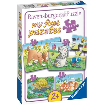puzzle pro nejmenší Ravensburger My First Puzzles sladká domácí zvířata 2/4/6/8 dílků