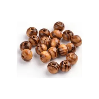 Dětské navlékací korálky Dřevěné korálky žíhané 8mm 15g