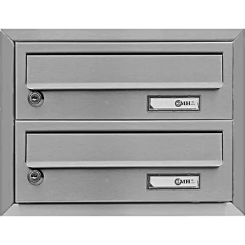 Poštovní schránka 3MH s.r.o. Poštovní schránka 2xMB rovná k zazdění do sloupku BROUŠENÝ NEREZ