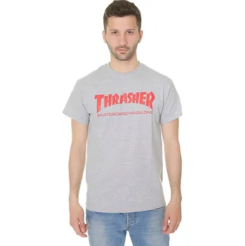 tričko Thrasher Skate Mag - Gray/Red M