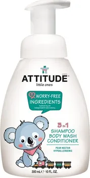 Attitude Eko Dětské tělové mýdlo, šampon a kondicionér 3v1 s vůní hruškové šťávy 300 ml