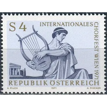 Poštovní známka (1971) MiNr. 1365 ** - Rakousko - Mezinárodní festival pěveckých sborů Vídeň