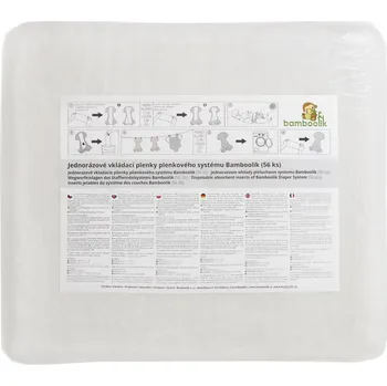 jednorázová plena Bamboolik Jednorázové vkládací pleny celulóza 56 ks