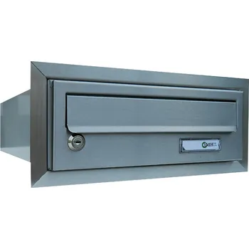 Poštovní schránka 3MH s.r.o. Poštovní schránka MB rovná k zazdění do sloupku BROUŠENÝ NEREZ