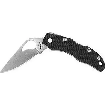 Pracovní nůž Spyderco Finch2, zavírací nůž s klipem, černý G-10, hladké ostří BY11GP2