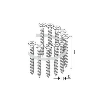 Sponkovačka KM REICH Vruty, jemný rychlořezný závit PH2 4,0x45mm, 2000ks, KMR 10600444
