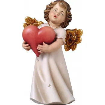 Vánoční dekorace Ornatis Anděl se srdcem Provedení: Přírodní bez malování, Velikost stojících figur dospělých postav: 14 cm Dřevěná soška Anděla