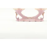 Svícen 4 cm, Felicie, růžový porcelán, kytičky, Leander