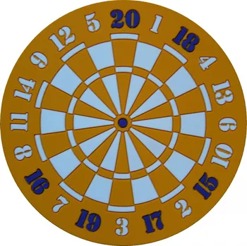 Podtácek Cinkili PODTÁCEK DARTS Coaster Soft PVC Orange/White