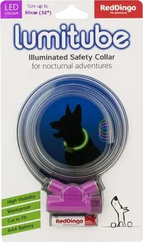 Obojek pro psa Red Dingo Lumitube LED fialový